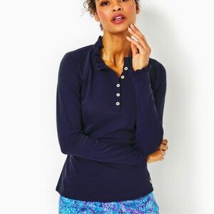 Lilly Pulitzer Ruffled Hutton Polo XL